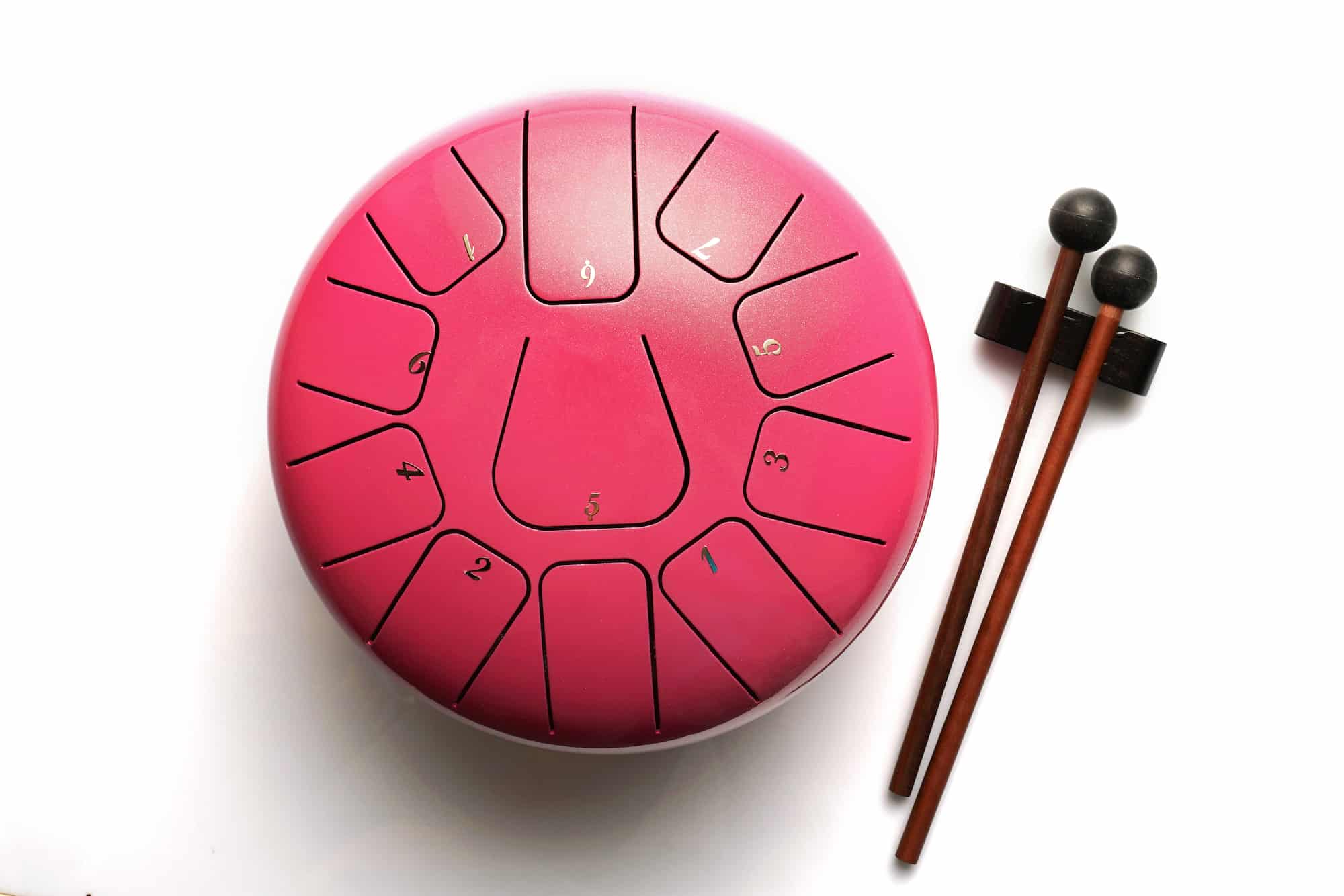 Pinke Zungentrommel mit 11 Zungen